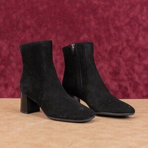 La Canadienne Women Kathy Black Suede Waterproof Dressy Office Boots size 8